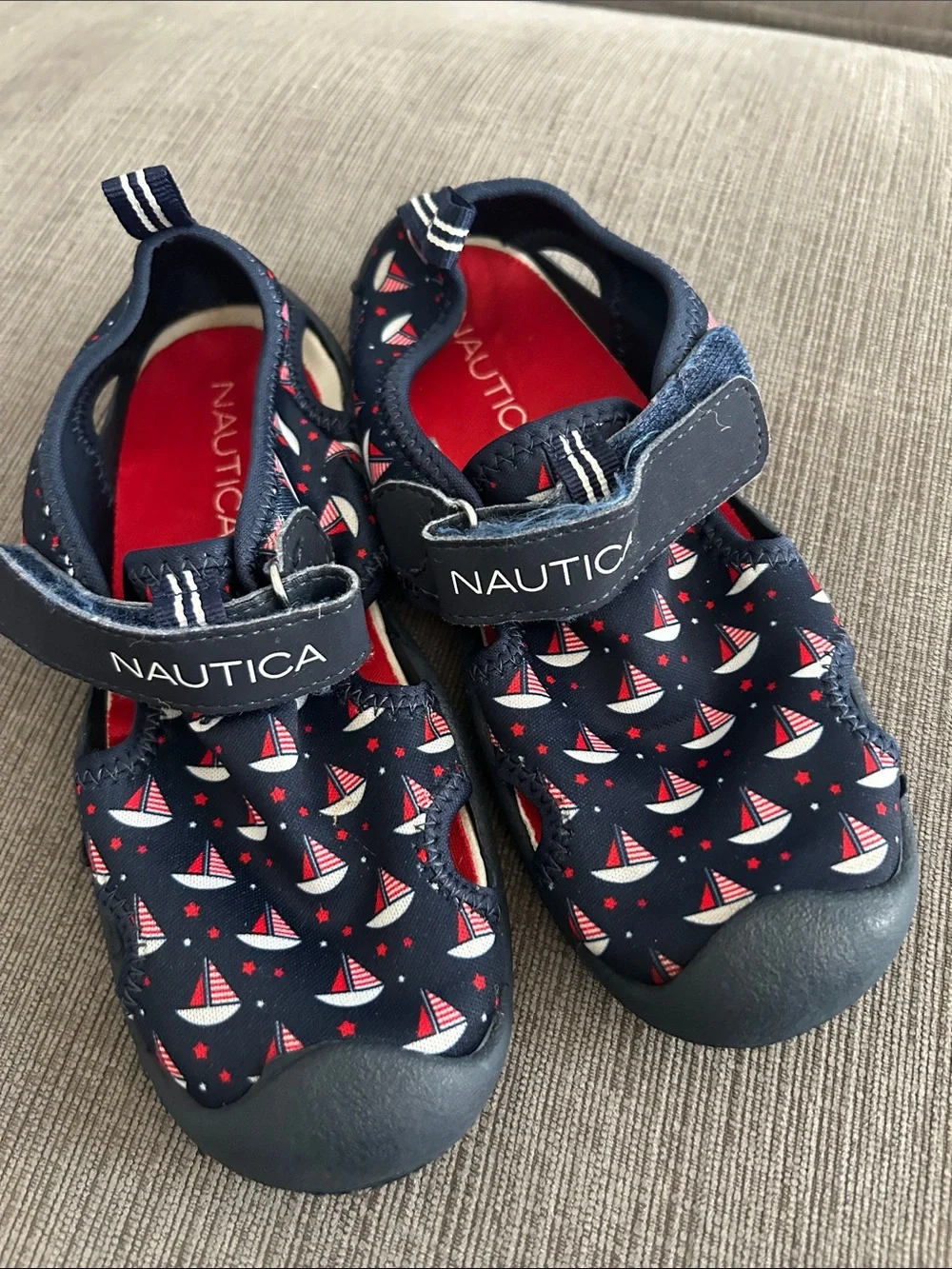 Nautica Water Shoes Patriotic Sailboats Toddler Girl Size 11